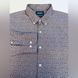 BONOBOS Shirt Men XL Button Down Slim Fit Long Sleeve Tan Business Casual Cotton